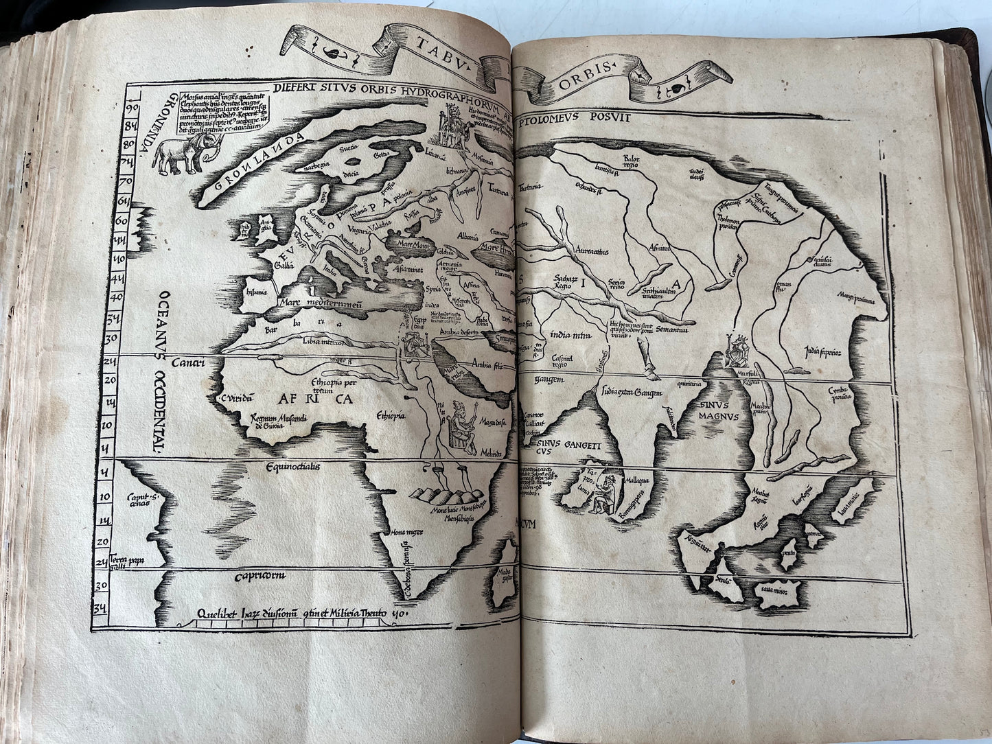 Fries's 1535 edition of "Ptolemy's Geography" with 50 (of 50) maps