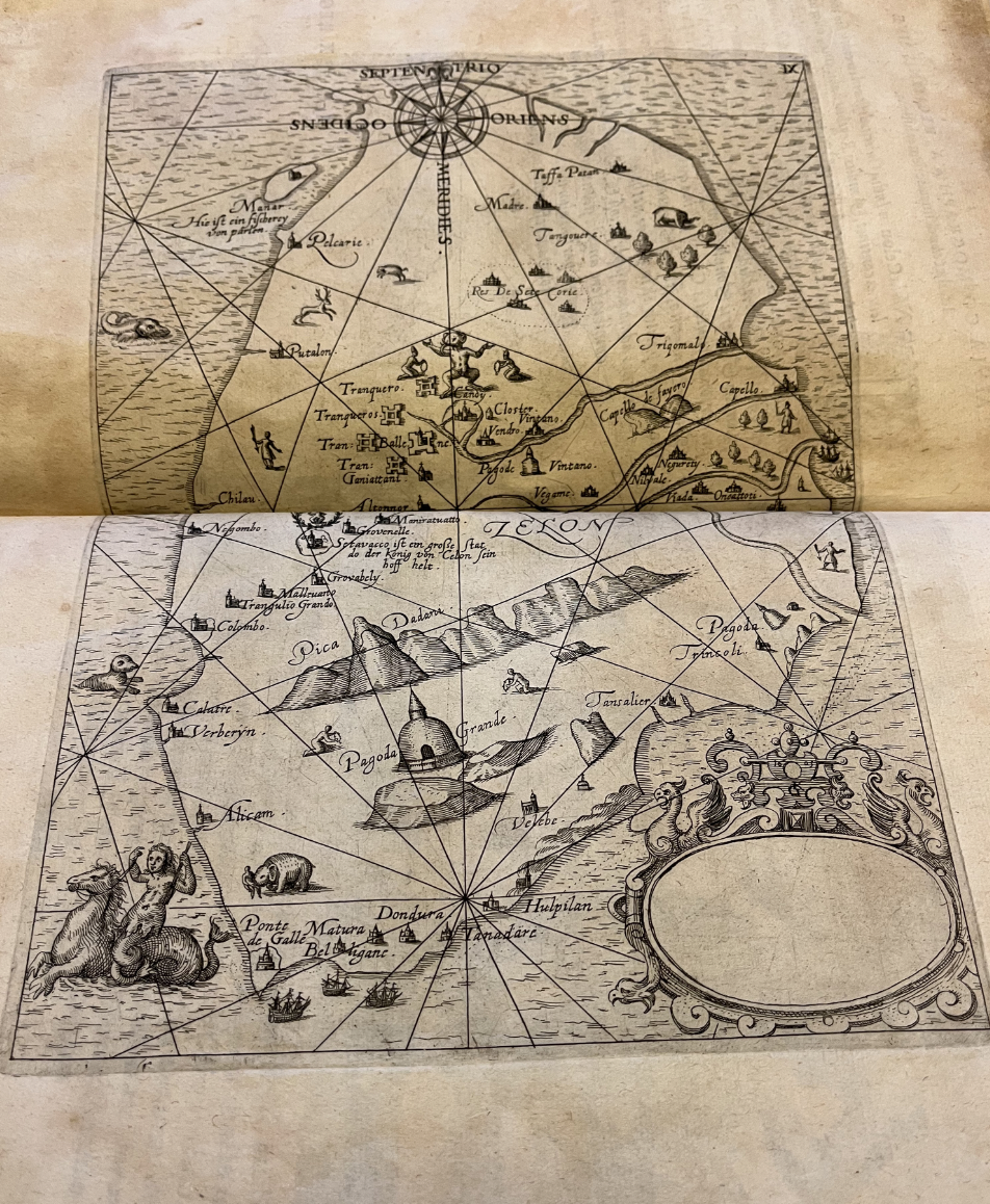 "Indiae Orientalis pars septima" - Part 7 De Bry's Petitis Voyages - Sri Lanka and Burma (Myanmar)- Gasparo Balbi / Joris von Spilbergen - 1606