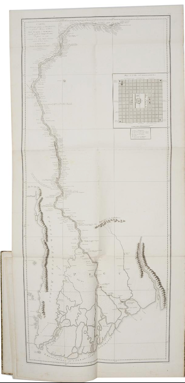 Atlas to "Relation de L'Ambassade Anglaise Envoyee En 1795 Dans Le Royaume D'Ava"- Burma (Myanmar) - Michael Symes -  1800